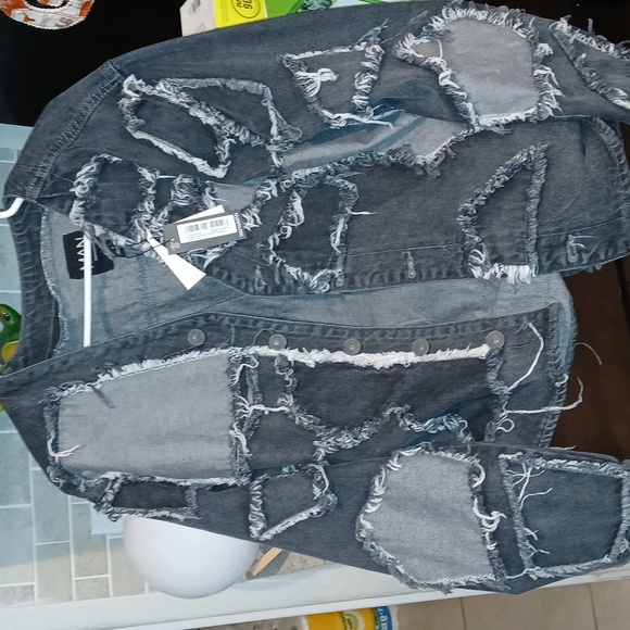 Distressed Denim Jacket W/ Pants - Picture 4 of 5